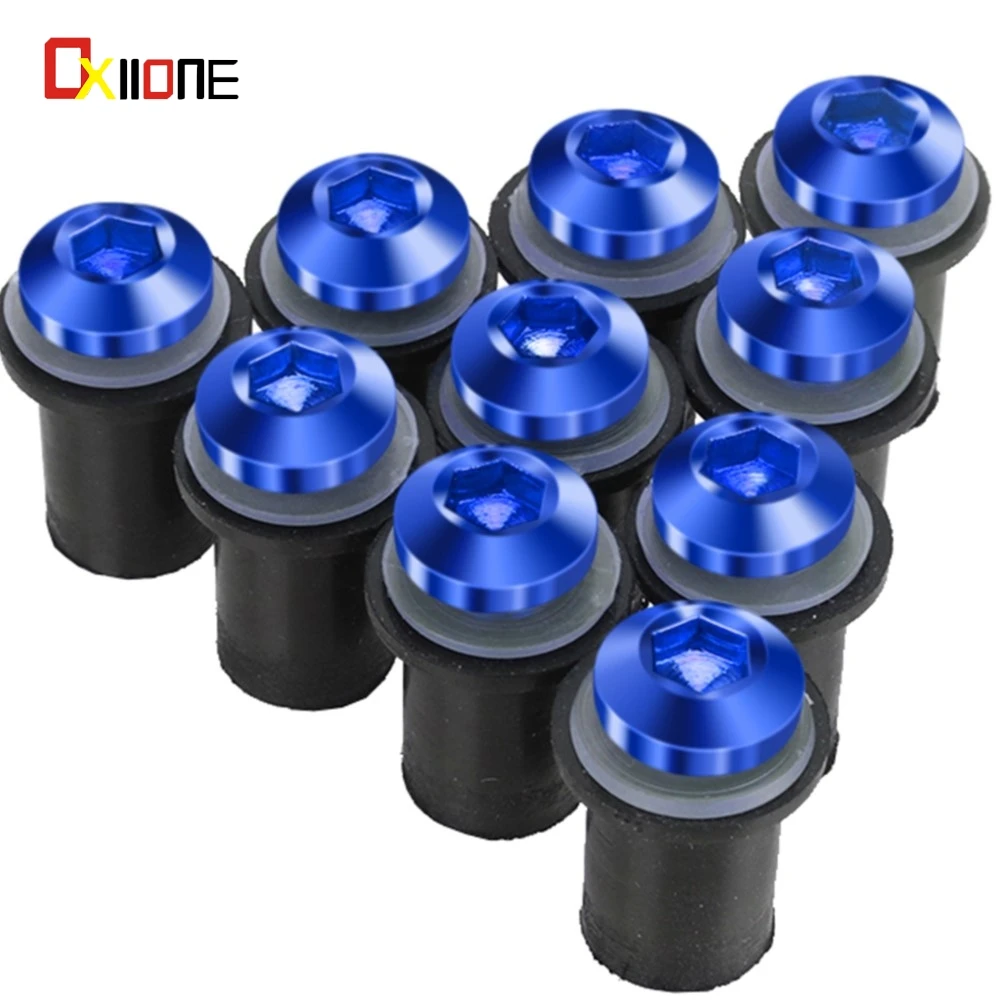 

10pcs M5 Windshield Nuts Windscreen Fairing Screw Bolts For SUZUKI SFV650 SV650 INTRUDER 800 KATANA 600 750 RF400R RF600 RF900R