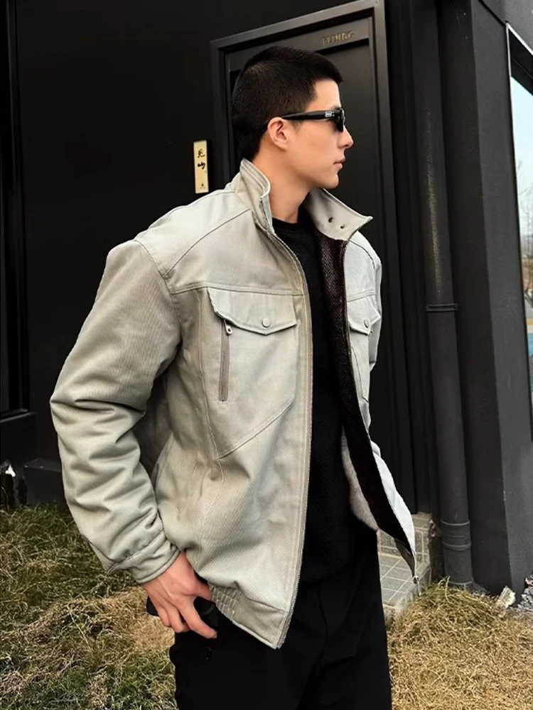 

Limited Edition Snake Year Hoodl Jaet Men's Winter Thiened Fce Canvas Cotton Coat Warm Casual Long Sve Zipper