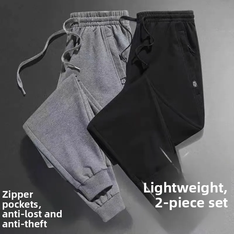 

Мужские спортивные повседневные брюки свободного кроя в корейском стиле, весна-лето-осень, большие размеры, удобные длинные брюки для работы