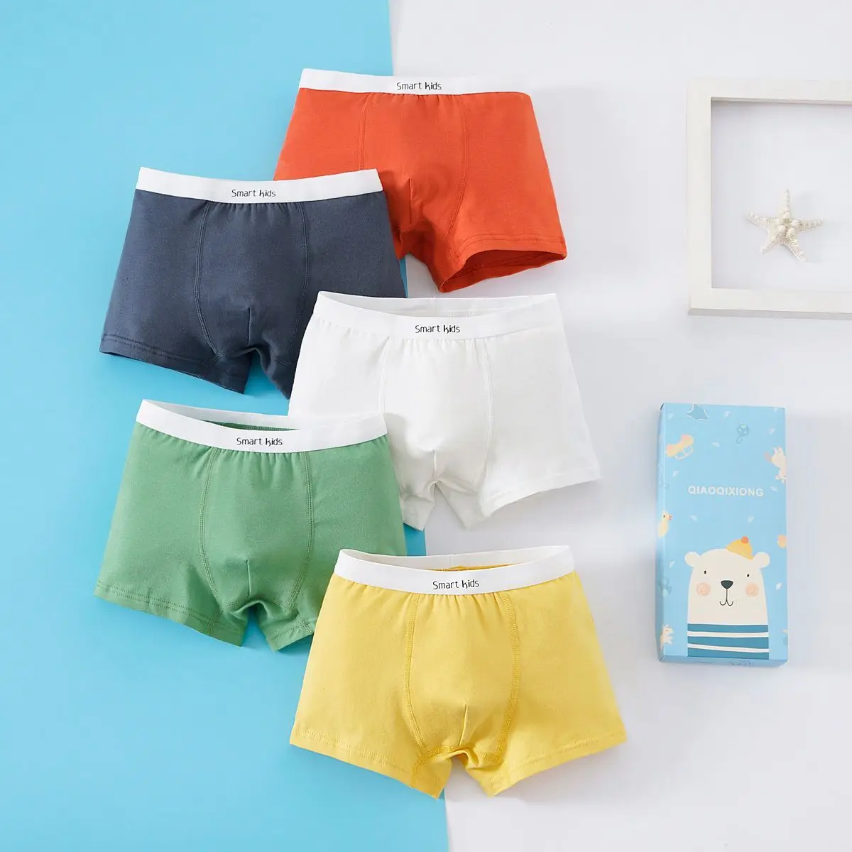 Children's underwear cotton boys and teenagers boxer shorts boxer shorts 5-pack