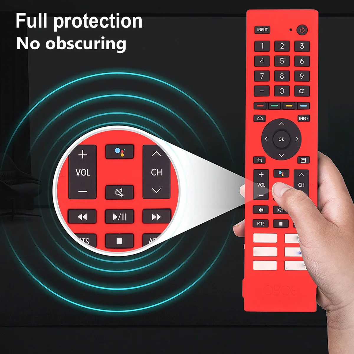 Silicone Protective Case for Hisense ERF3A80, ERF3B80H, ERF3C80H, and ERFTG80H Smart TV Remote Controls