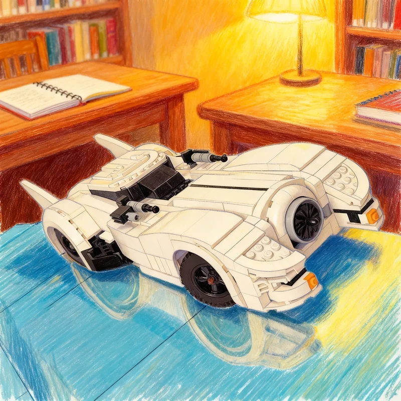 

1006pcs MOC BatWhite Creator Expert Model Building Blocks Creative Display Gift Collectible Decor Kids Premium Adult Desk Home