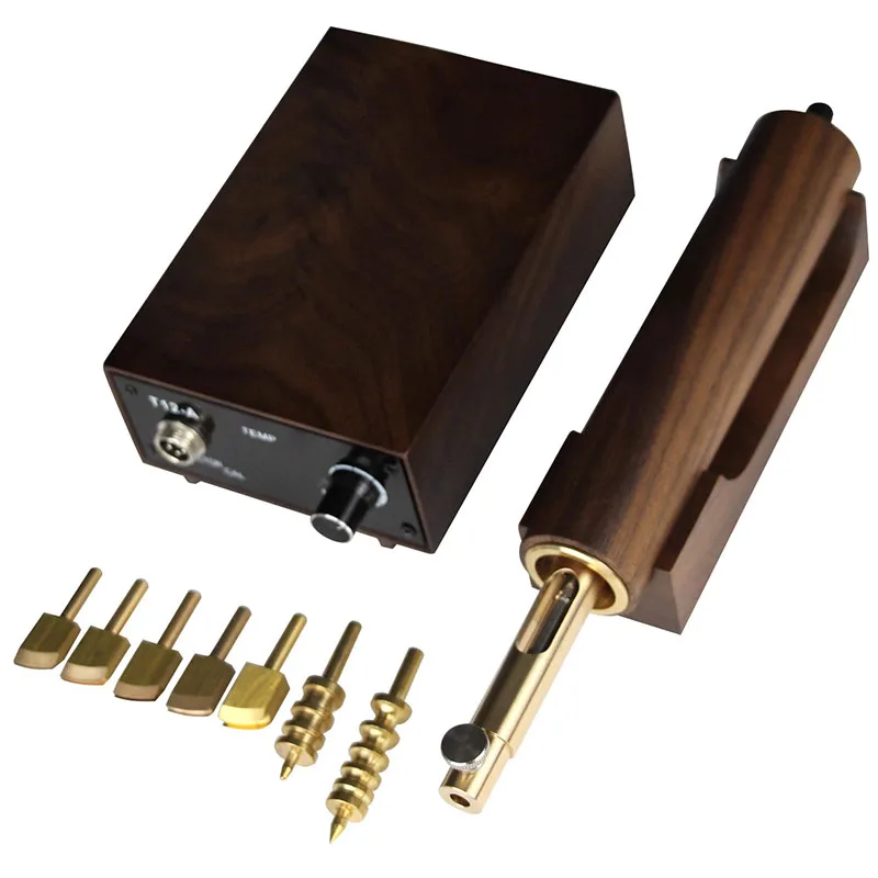 

Leather Edge Ironing Machine Electric Heating Temperature Control Electric Soldering Iron Brass Seal Heaterr Edge Wire Device