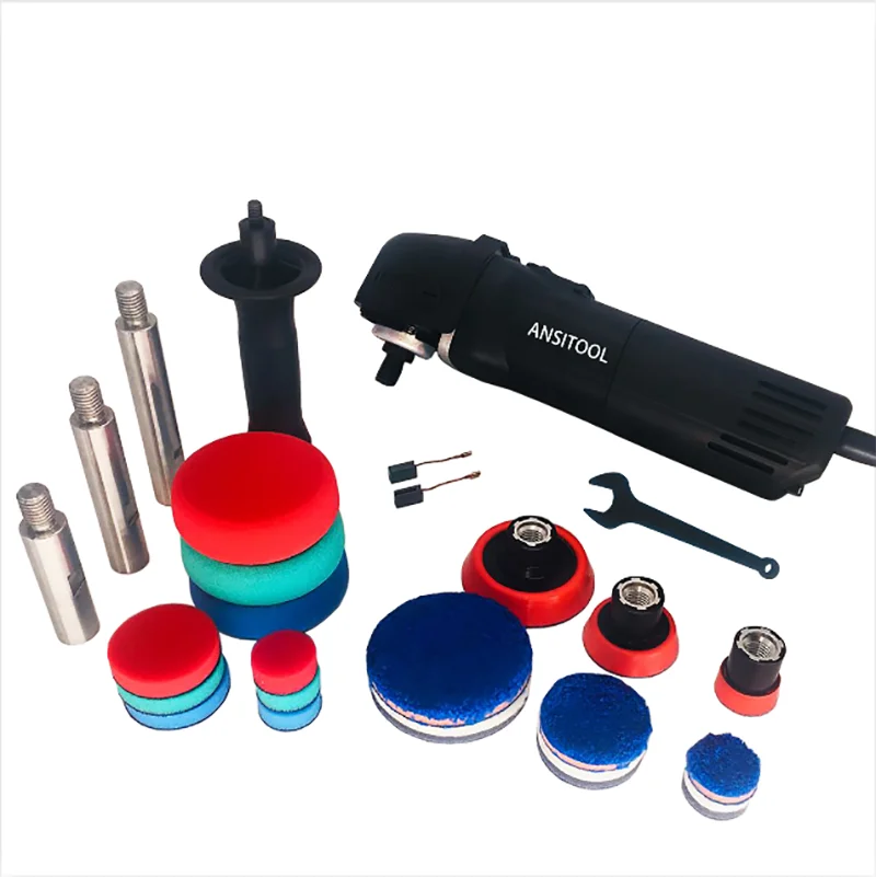 710W mini corded buffer polisher, multi-size pad portable  for bulk small-area car detailing polishing work