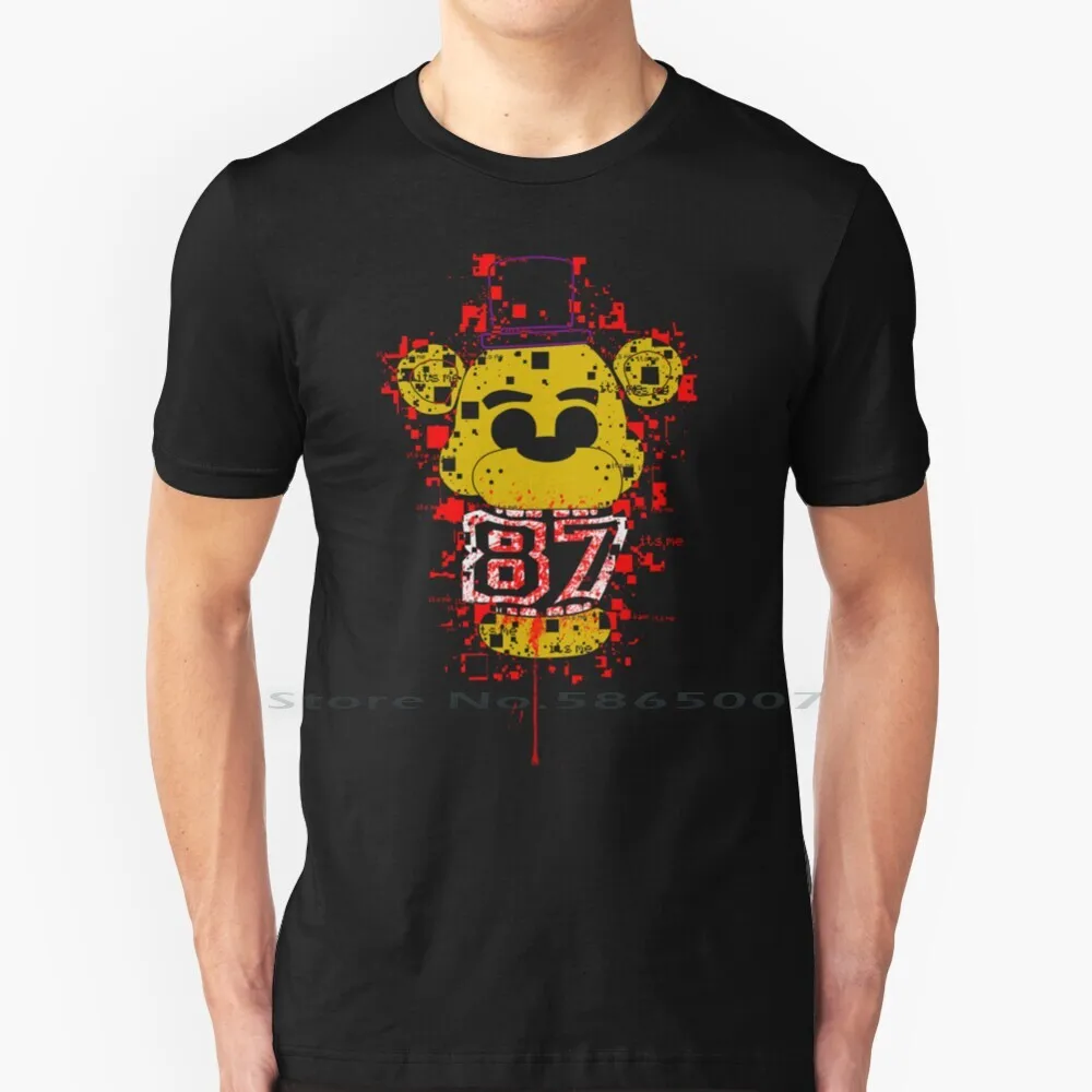 Five Nights At-It's Me T Shirt 100% Cotton Fnaf 1 2 3 4 Nightmare Foxy Bonnie Chica Mangle Balloon Boy Puppet Golden Phone Guy