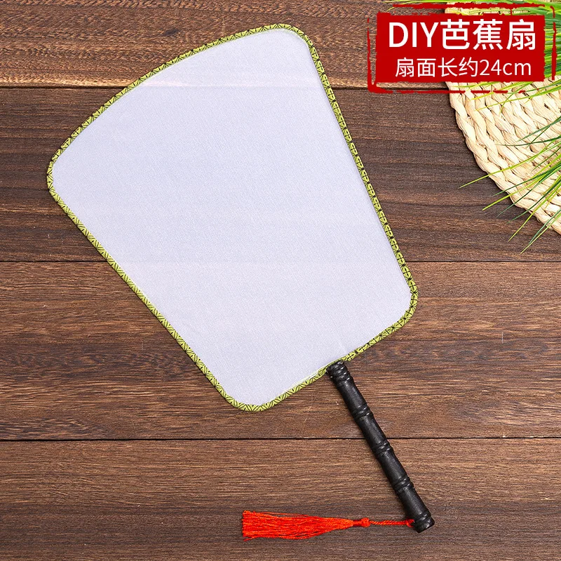 

2Pcs White Chinese Silk Cloth DIY Blank Painting Fan Wooden Handle for Art Projects Wedding Home Decor Decorative Hand Fans