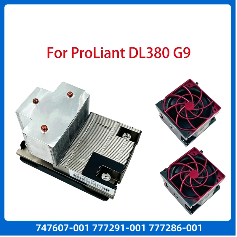 Original 747607-001 777291-001 777286-001 Heatsink Cooling Fan Kit for DL380 G9 Gen9 Server High-end Radiator CPU Heat Sink