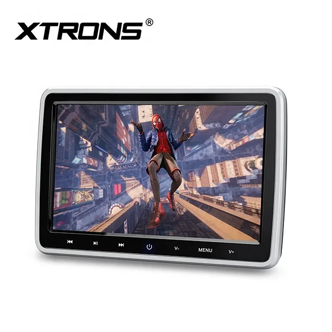 مشغل أقراص DVD بمسند رأس عالمي مقاس 10.1 بوصة من XTRONS يدعم 32 لعبة أصلية، ومشغل Mp5 لمراقبة السيارة #2