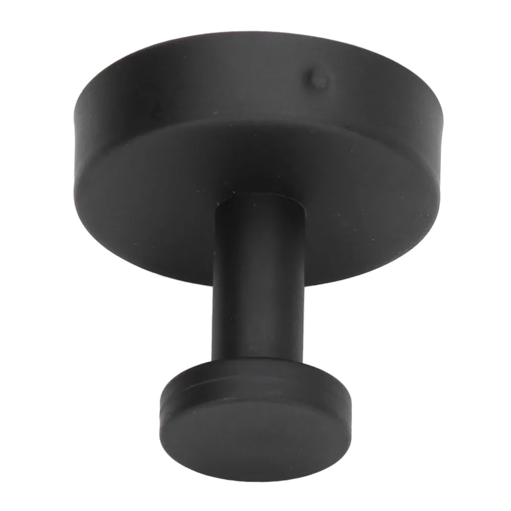 Practical 304 Stainless Steel Coat Hook Durable Black Towel Hook Multipurpose Round Base Towel Hanger Wall Mounted