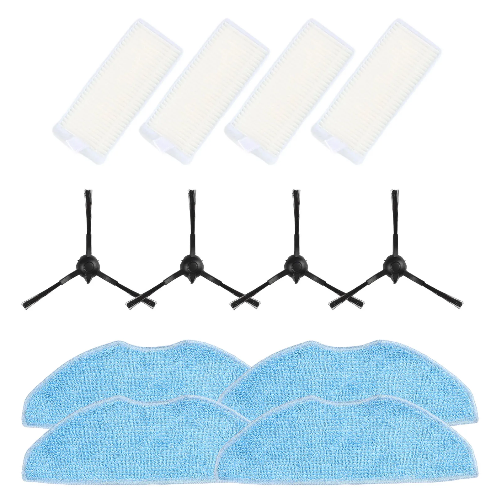 Replacement Side Brush Filter Mop Cloth Kit For Eureka Lvac Voice For Nuo Dynaking R580HK R585HK Robot Vacuum Cleaner Parts