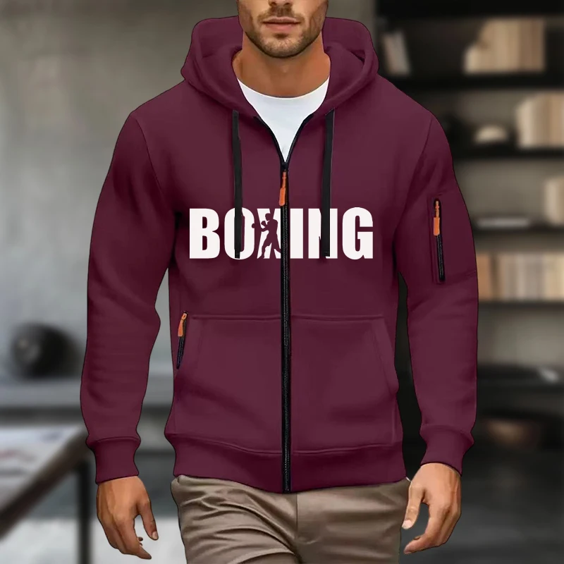 هوديس الرجال المطبوعات مناسبة للرياضات الخارجية والملابس غير الرسمية في الخريف والشتاء