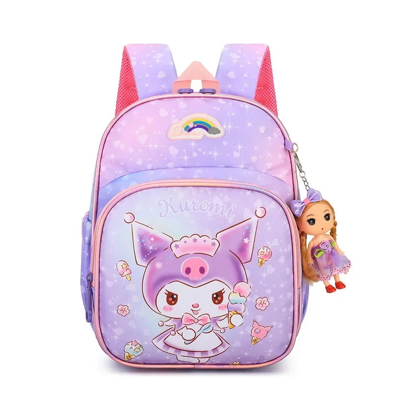 Sanrio Hallo Kitty Kinder Rucksack Kuromi Jungen Schult asche Cartoon Mädchen Umhängetasche Kindergarten Handtasche