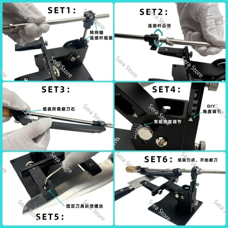 Guided System, Fixed Angle Device, Sharpening Kit, Adjustable Angle Sharpening System