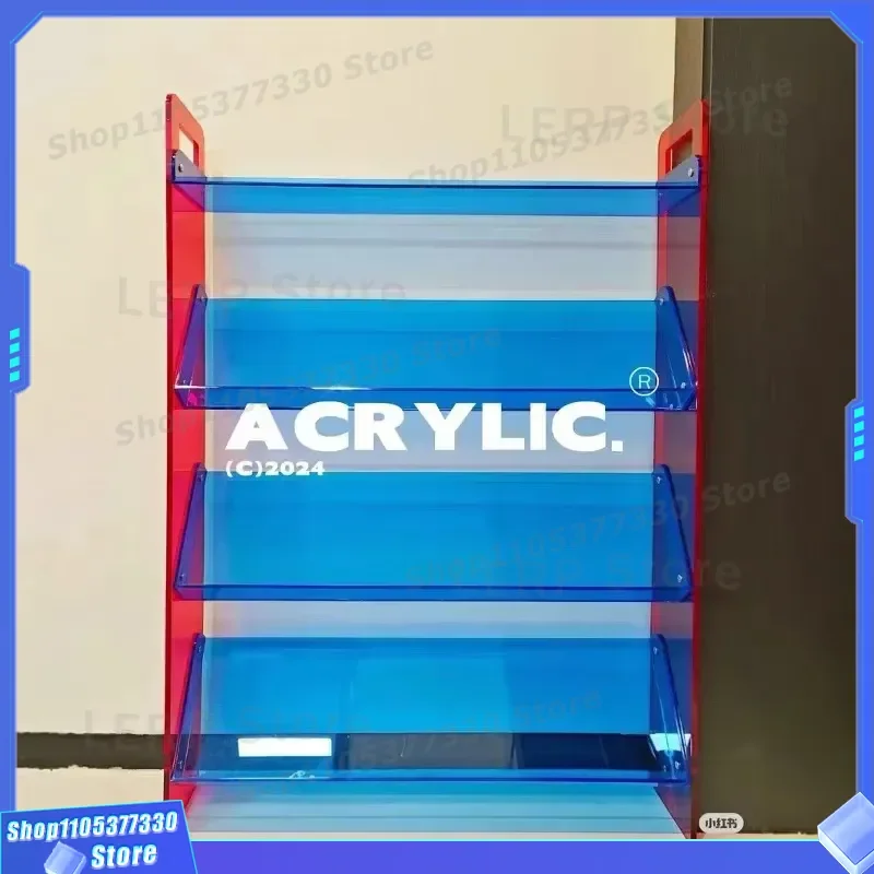 Modern Light Luxury Acrylic Shoe Rack Small Narrow Multi Layer Storage Cabinet for Bedroom Dormitory Solid Wood Base Home