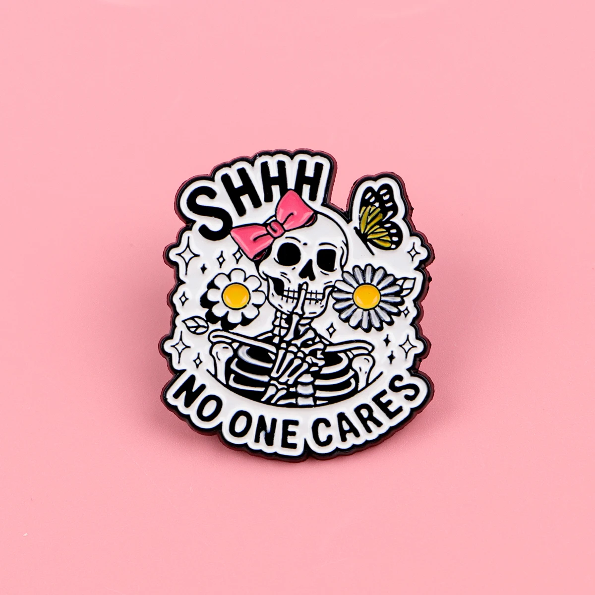 Society Battery Quote Brooches For Women Skeleton Enamel Pin Cute Deer Metal Badge Jewelry Clothing Backpack Accessories Gift image 3