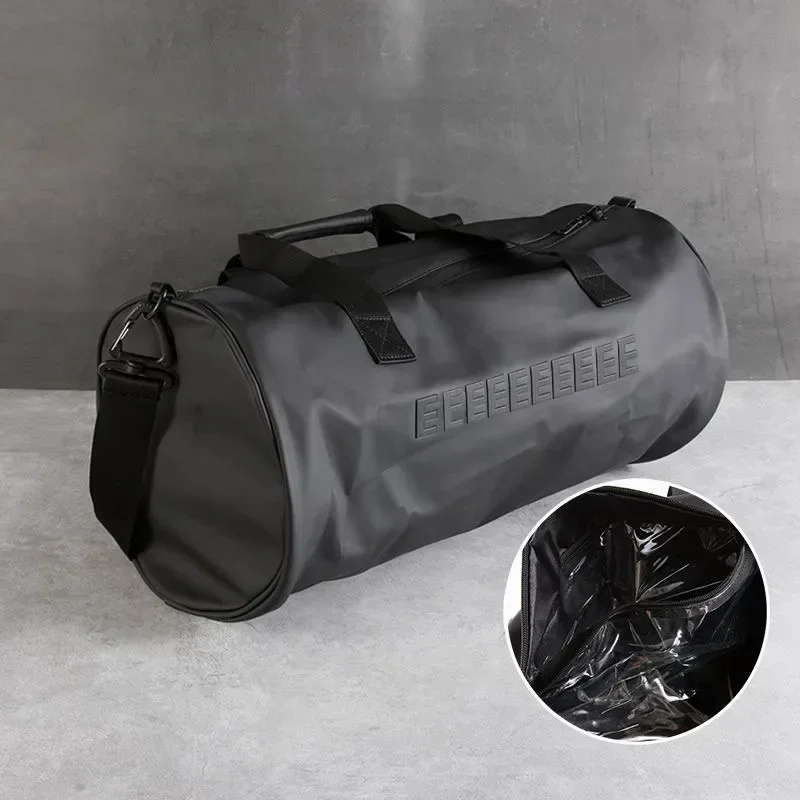 Sacs de voyage de luxe de grande capacité, sacs de voyage High Street, conception de marque, poignée supérieure, dos sec, séparation, logo lettre 3D en relief, 24 synchronisation