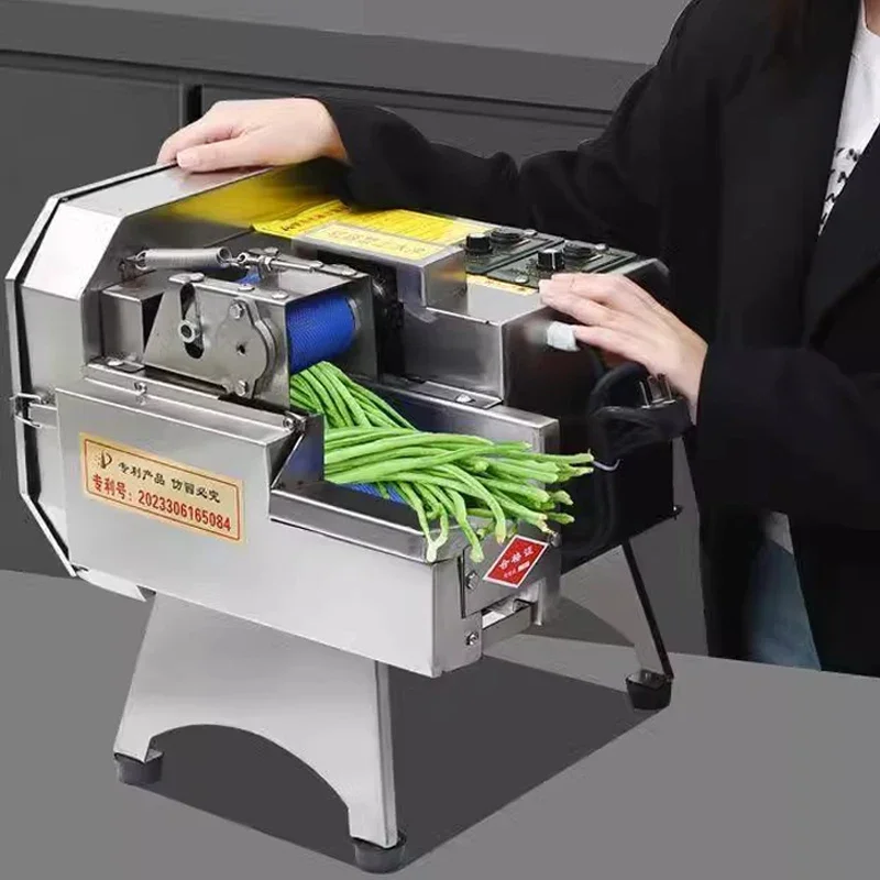 Máquina cortadora de verduras y chalota de 110V/220V, máquina comercial multifuncional para cortar en cubitos, zanahoria, patata, fruta, rebanadora eléctrica