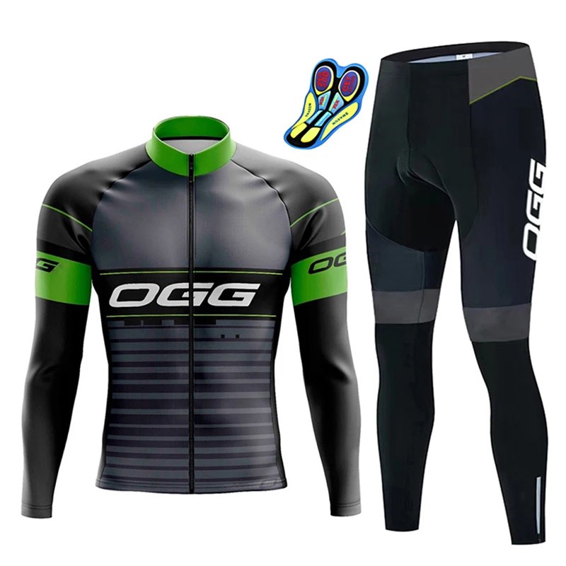 Cycling Jersey Clothing Men Mountain Bike Bib Pants with 20D Gel Long Sleeve