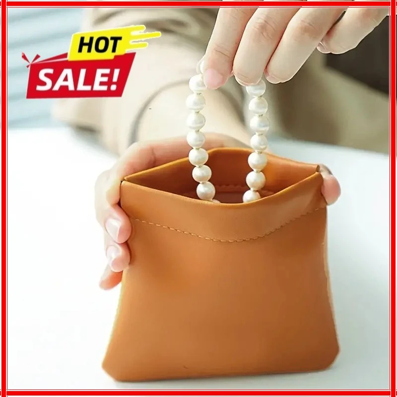 PU-Leder Tasche Tragbare Münzbörse Kopfhörer-Etui Kopfhörer-Organizer Lippenstifthalter Mini Kosmetik-Aufbewahrungstasche
