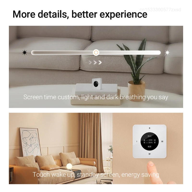 Xiaomi Linptech Mini Intelligent Wireless Switch Temperature Humidity Sensors Work with Mijia APP Wireless Remote Control Switch