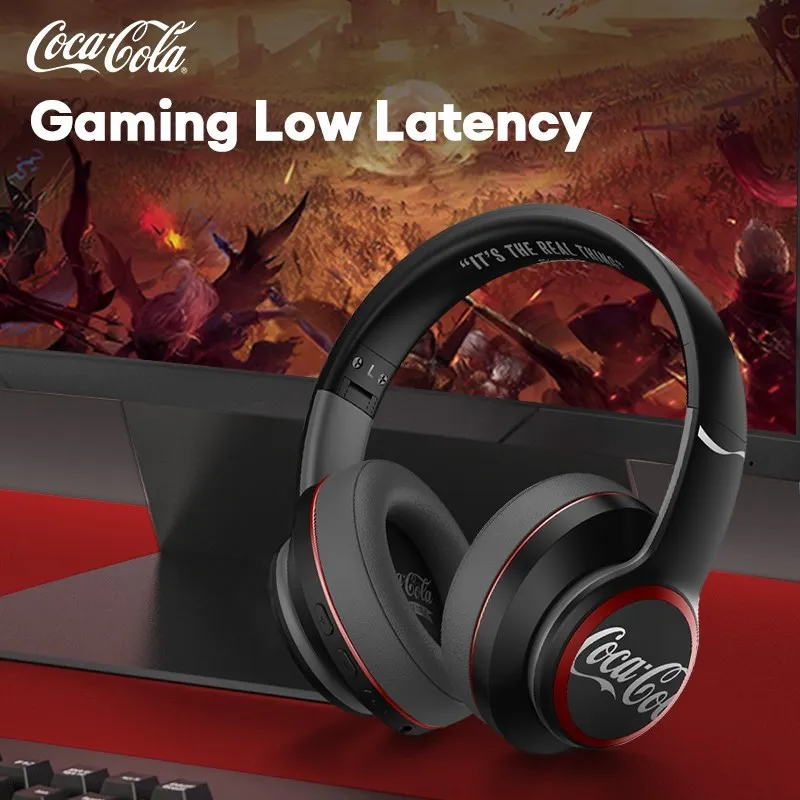 MINISO Coca-Cola T05 Bluetooth 5.3 with Mic Headphones Gaming Low Latency Earphones Sport Earbuds  Long Battery Headset 2023New