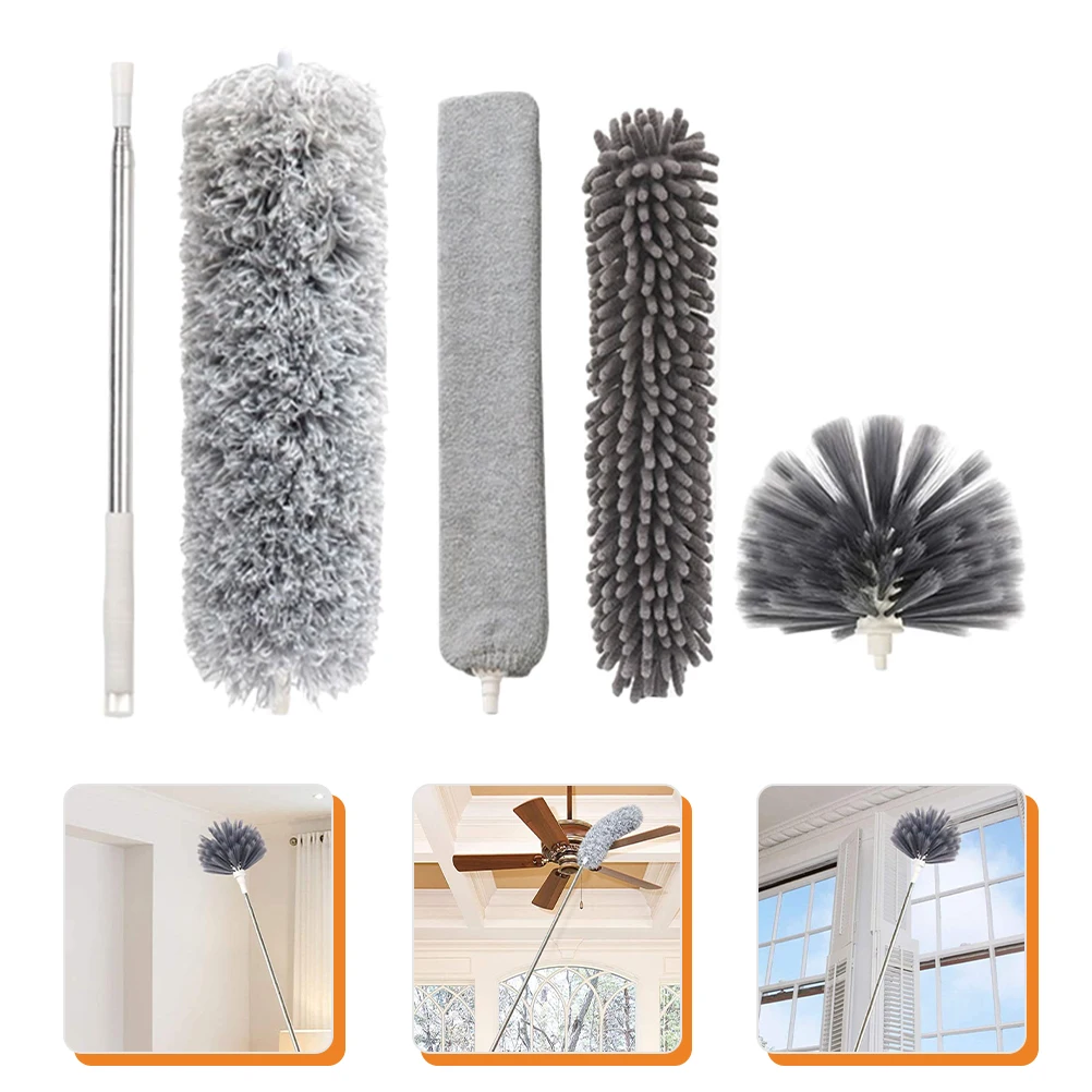 

Microfiber Duster Static Dust Pollen Hairs Detachable Washable Home Car Furniture Walls Fans Blinds Moldings Lampshades