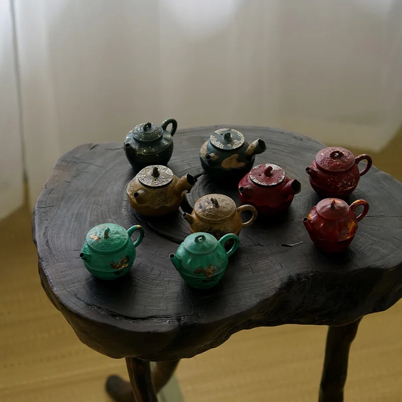 Fanyu Japanese-Style Handcrafted Plant-Based Lacquer Hand-Held Room Scholar's Small Teapot Kung Fu Set Tea Brewing Pot