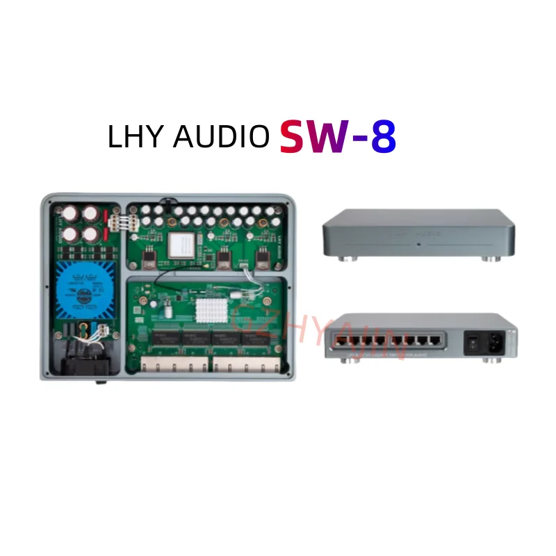 LHY Audio SW-8 Ethernet Switch Full Linear DC Power Supply SC Cut OCXO Constant Temperature Crystal Oscillator Upgrade