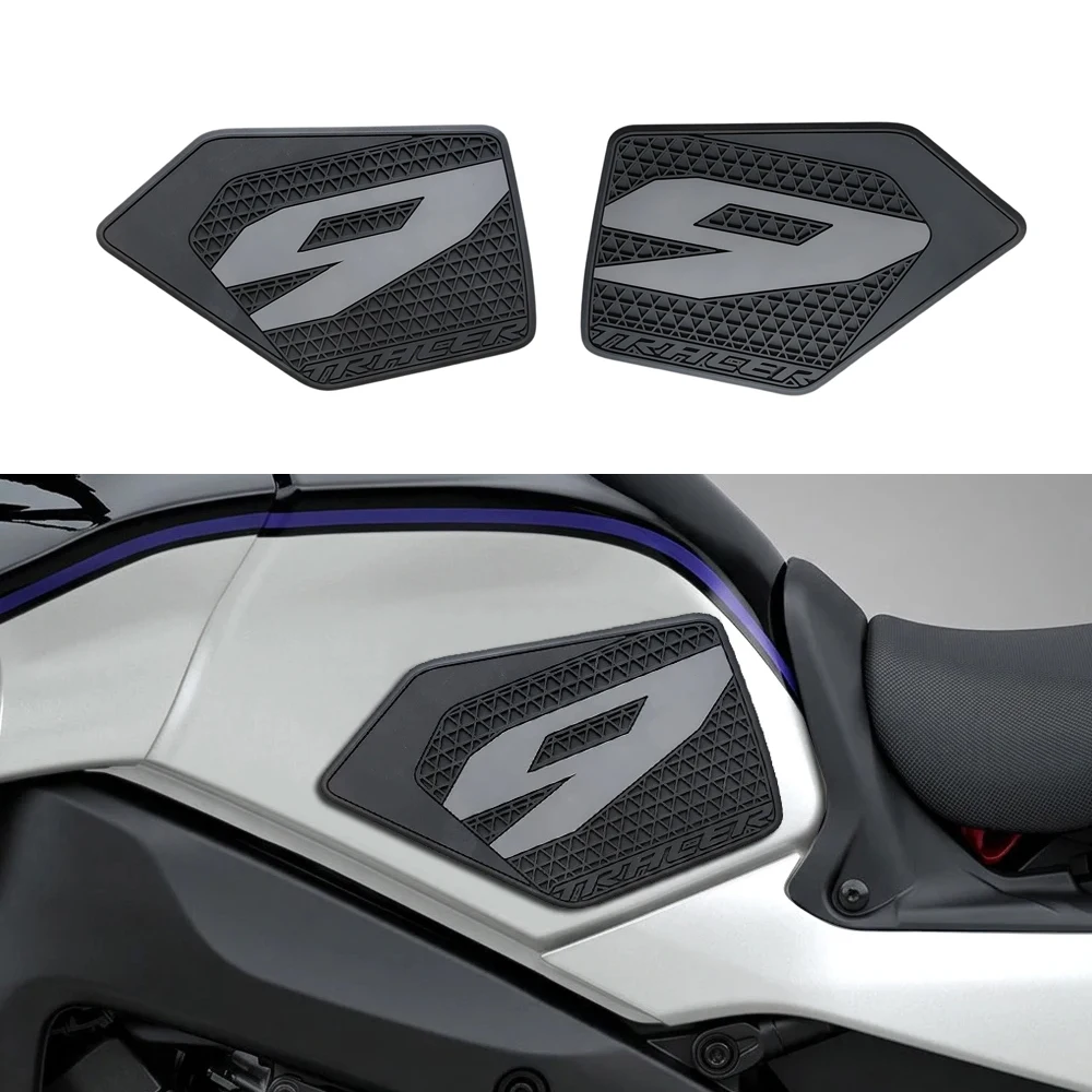 Motorcycle Side Fuel Tank Pads Anti Slip Knee Grip Protector Silicone Stickers for Yamaha Tracer 9 GT 2021-2024