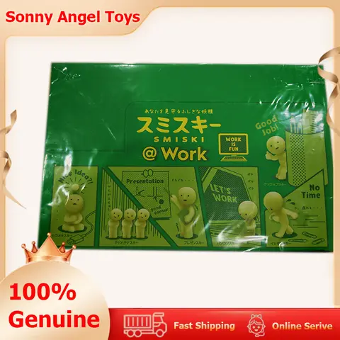 Original Sonny Angel Smiski Work Series Blind Box Luminous Toy Mystery Box Room and Car Collection Decoration Kids Surprise Gift