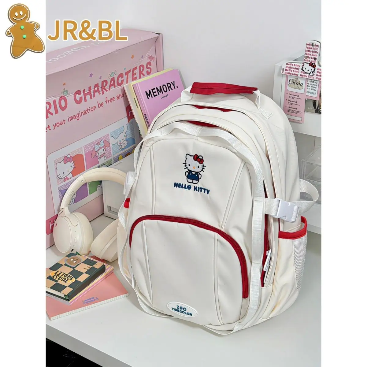 Sanrio Mori Hello Kitty Jade Dog College Student Korean Version Ins Backpack Girls Large Capacity Backpack Junior High School