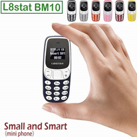 Portable Mobile Cell Phone BM10 Pocket Tiny Keypad MP3/4 Dual SIM Bluetooth World Smallest Phone Unlocked L8Star BM10 Mini Phone