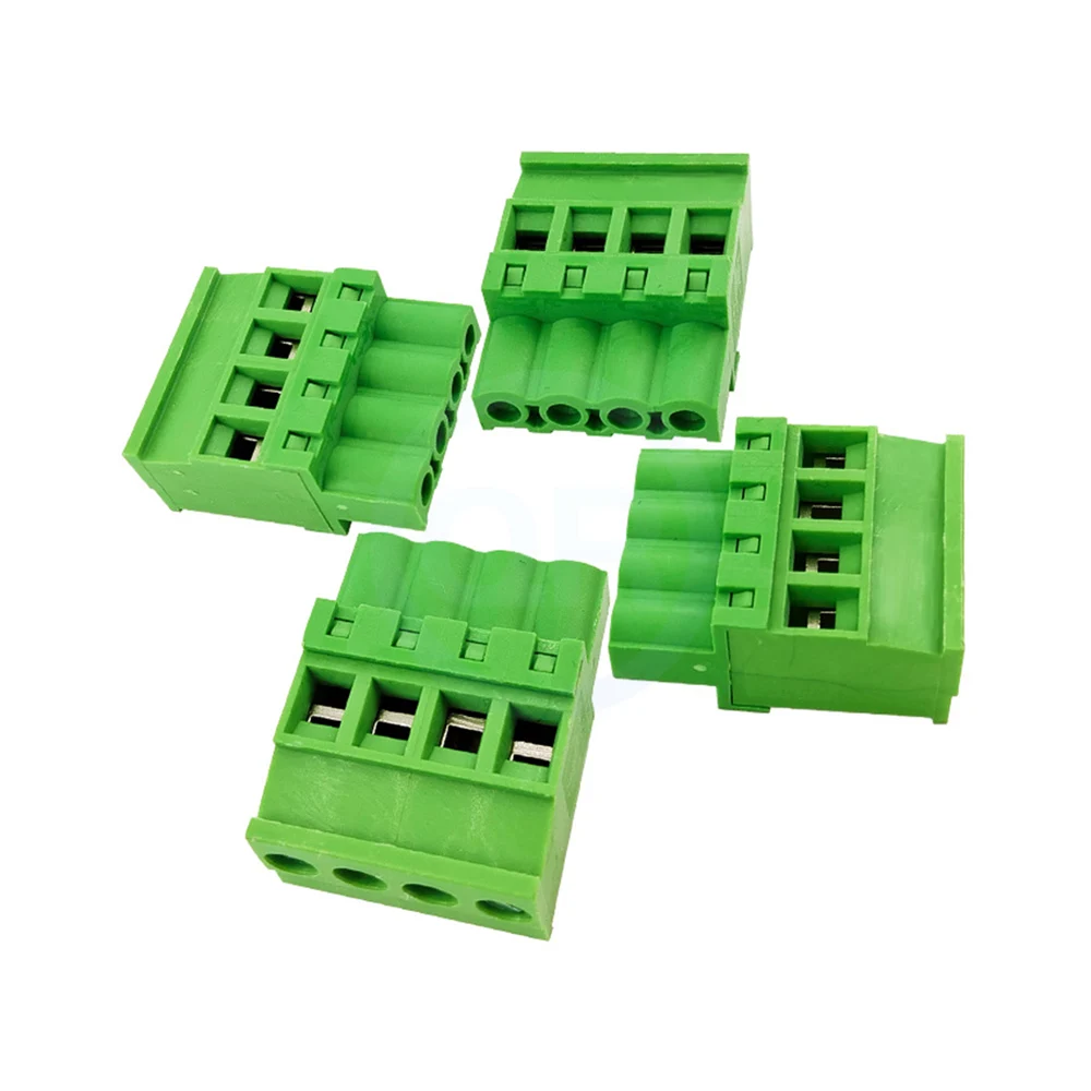 5 Pcs 5.0/5.08mm Flame Retardant PLC Side Vertical Direct Plug Wiring Terminal KF 2EDGKB 15EDGKB