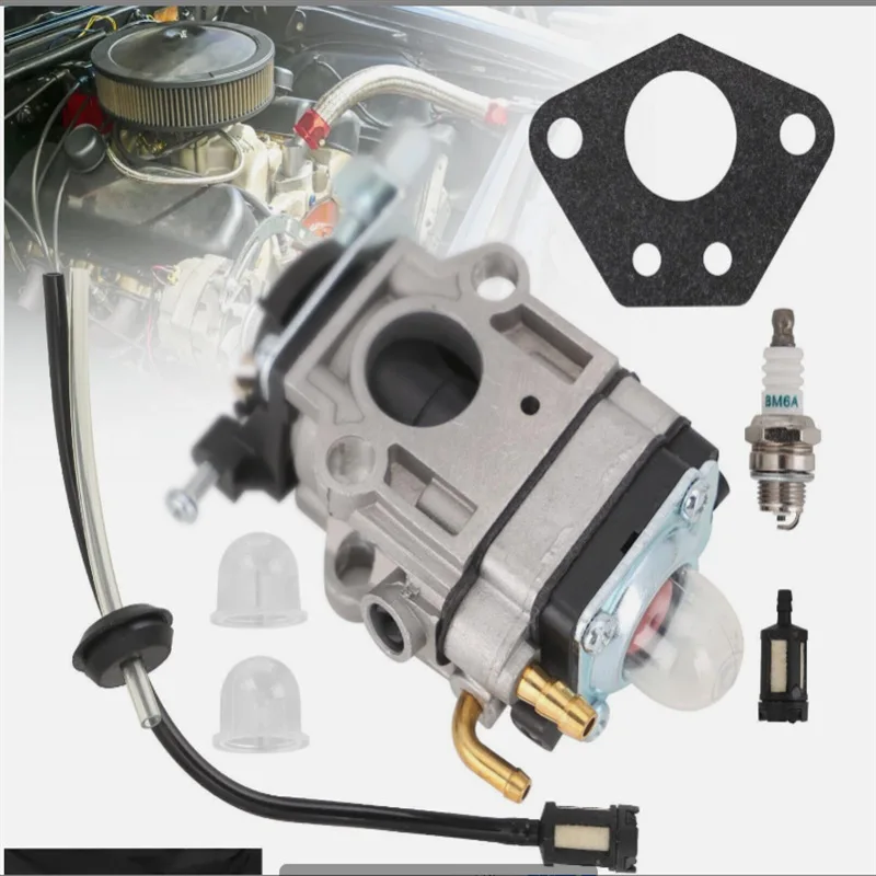 

Подходит для 40-5 моделей газонокосилок: комплект свечей зажигания, универсальный механический карбюратор для газонокосилок.