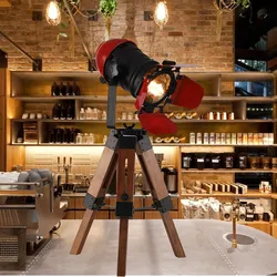 Industrial Floor Lamp American Loft Rustic Vintage Floor Lamps For Living Room Office Study Lighting Black Red LED Wood