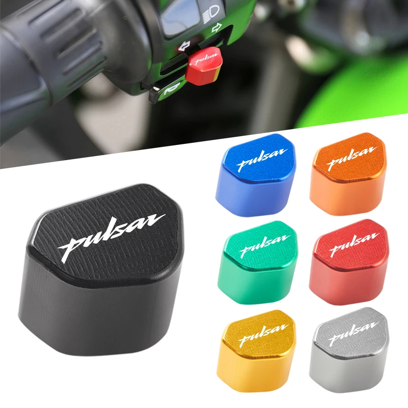 Para Bajaj Pulsar 200RS 150 220F 180F F250 N250 NS125 2018-2025 CNC de aluminio interruptor de motocicleta botón de señal de giro tapa de llave