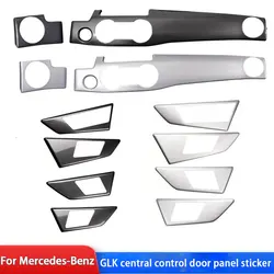 Car Interior Decoration Trim Stickers for Mercedes-Benz 08-15 GLK300 260 350 instrument center control panel door handle patch