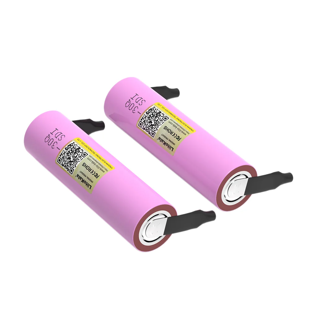 LiiotKala New 3.7V 18650 3000mAh Rechargeable battery INR1865030Q 3.6V discharge 20A Max 35A Power batteries + DIY Nickel