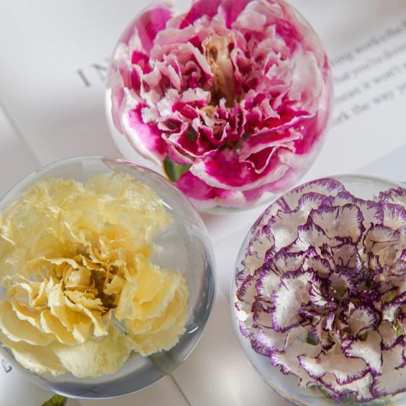 8CM Dreamy Flower Crystal Ball, Various Flower Decorated Dreamy Balls, Indoor Decorative Craft Crystal Balls,