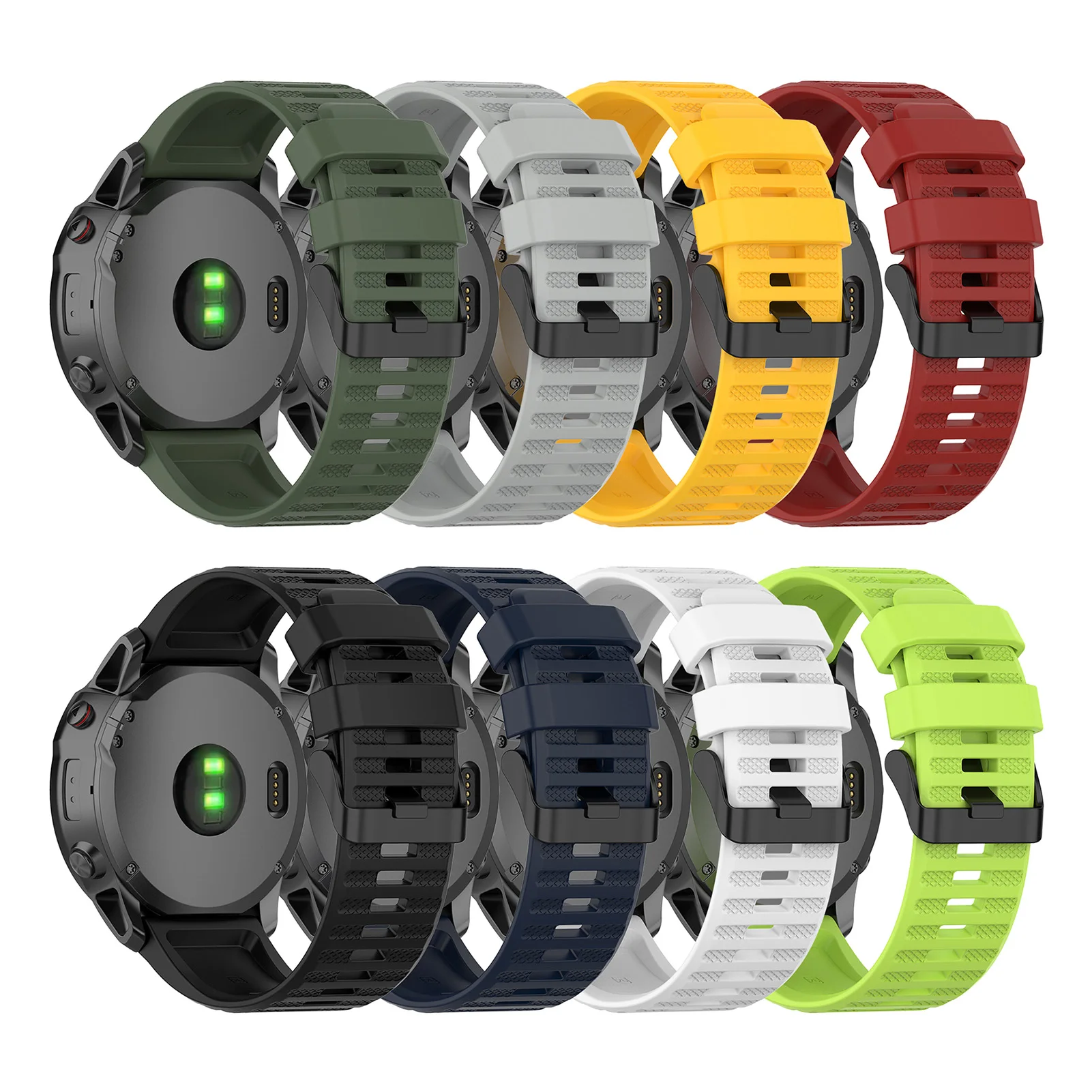 New fashion 26mm Width Outdoor Sports Silicone wrist Strap Watchband Replacement bracelte watch for Garmin Fenix 3 HR watch Band