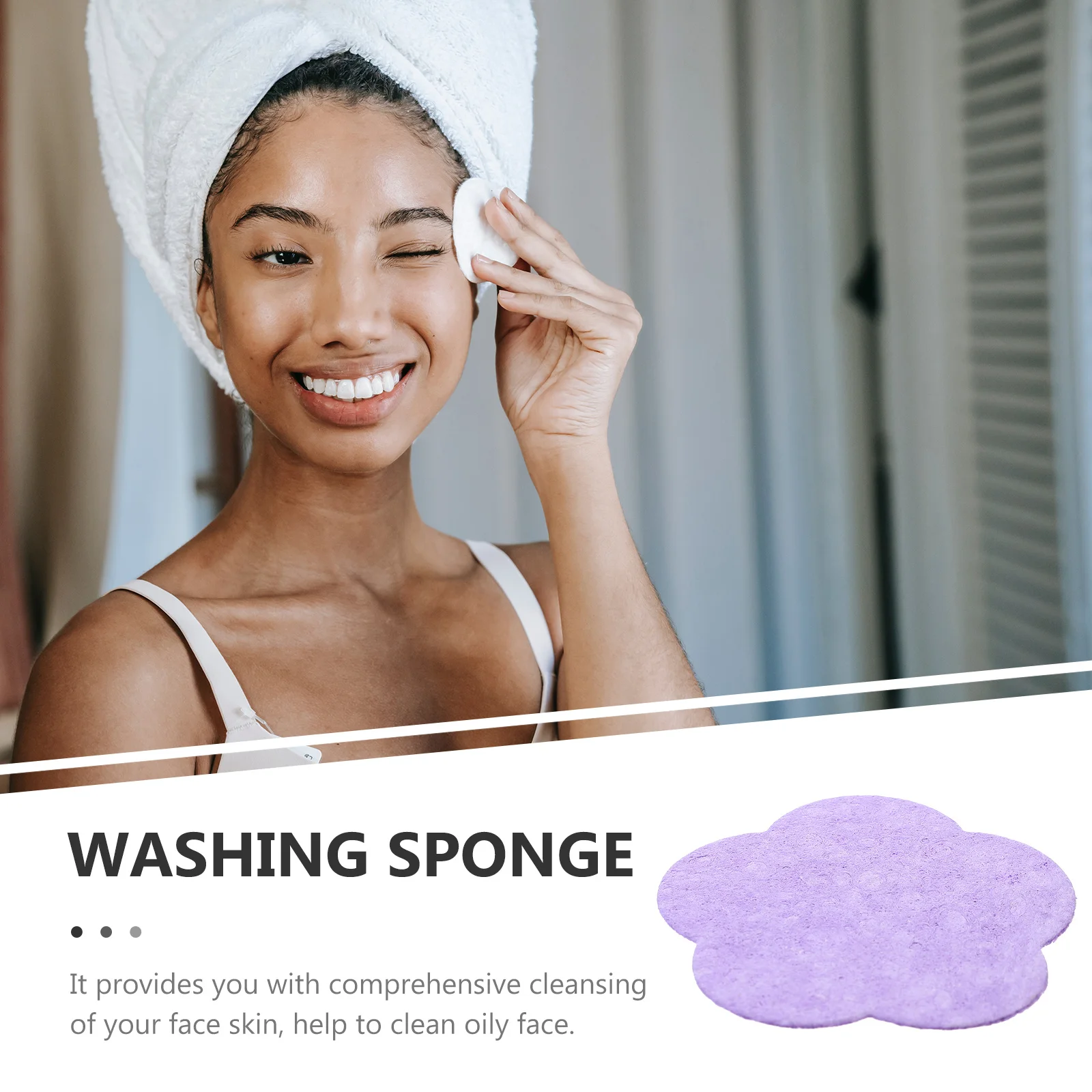 50個入り フェイスクリーニングスポンジ 圧縮花型 優しいデイリーユース 洗顔・メイク用スポンジ