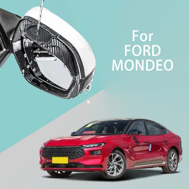 

FOR FPRD MONDEO Car Rearview Mirror Rain Eyebrow Visor Carbon Fiber Side Automotive exterior protection