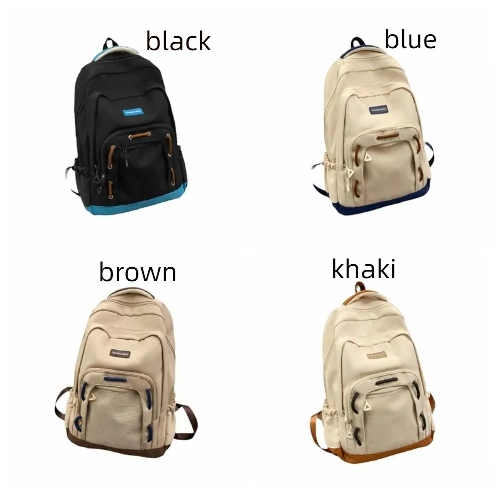 Mode Große Kapazität Casual Rucksack Mehrere Taschen Nylon Student Rucksack Verstellbare Träger Computer Rucksack Männer und Frauen