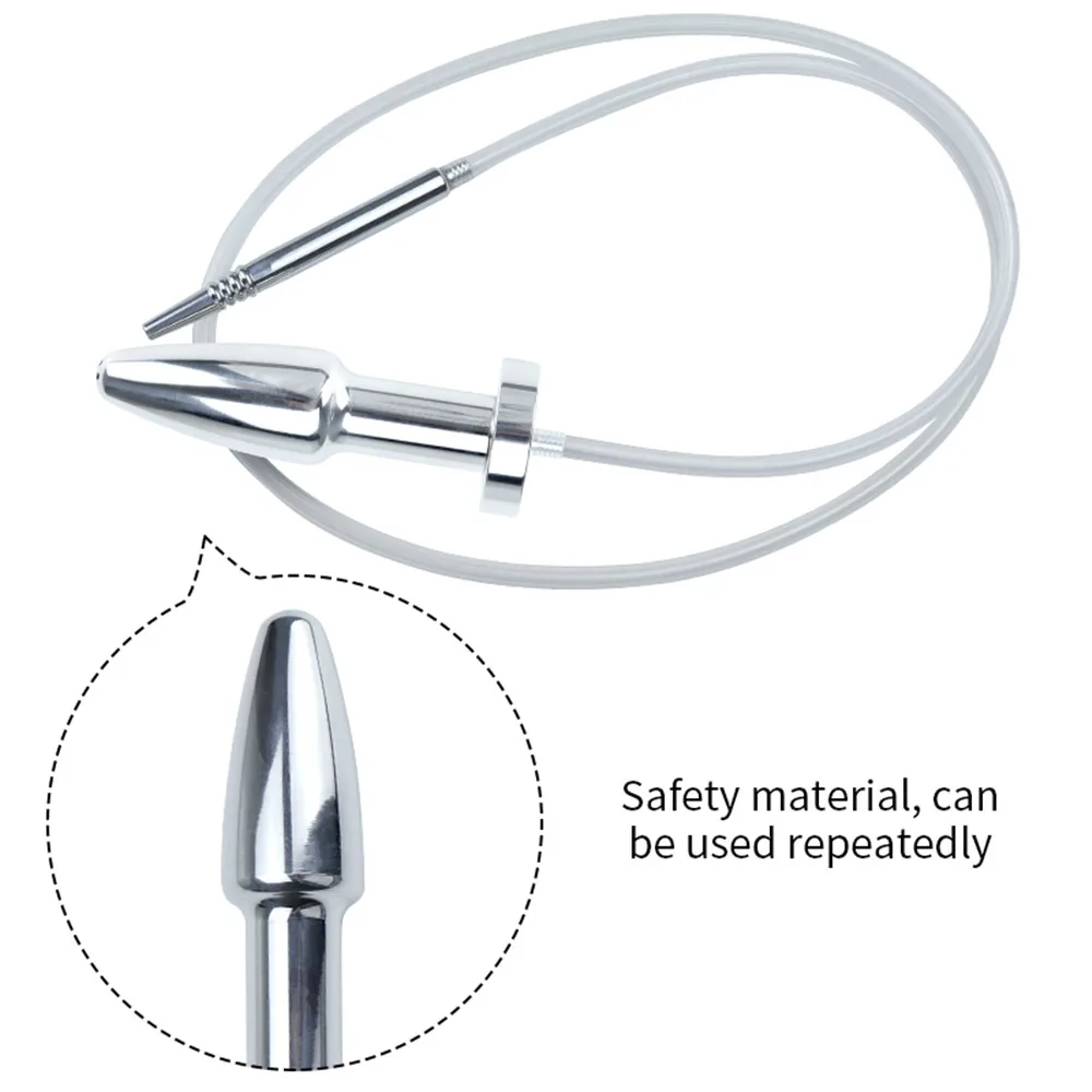 말 아이 스틱 연결 애널 플러그 남성 금속 링 페니스 플러그, 요도 자위 도구, 귀두 트레이너, 남성용 섹스 토이, BDSM