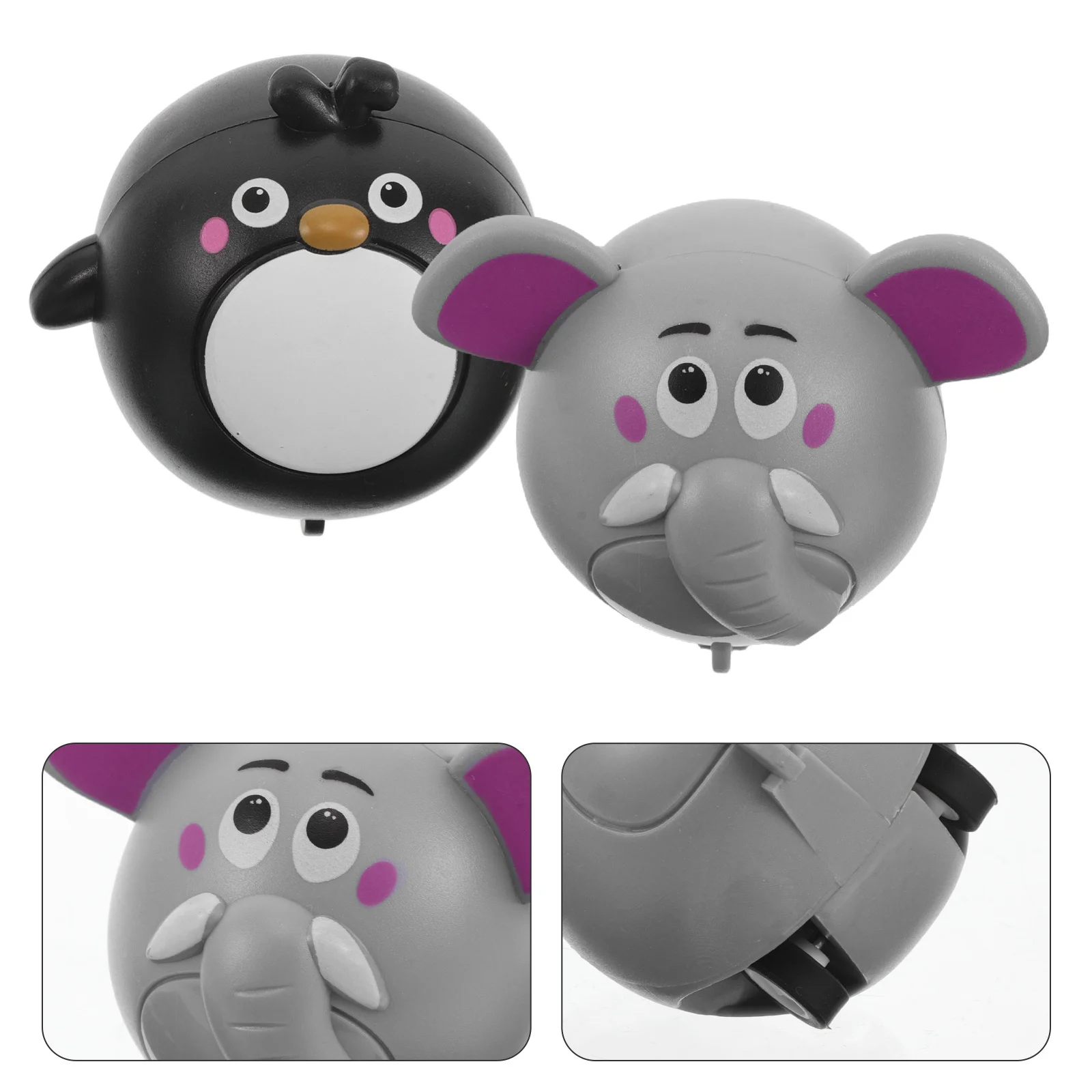 

4pcs Mini Pull Back Cars Cute Cartoon Animal Design Durable Pp -Free Inertia Toddler Party Favors Goodie