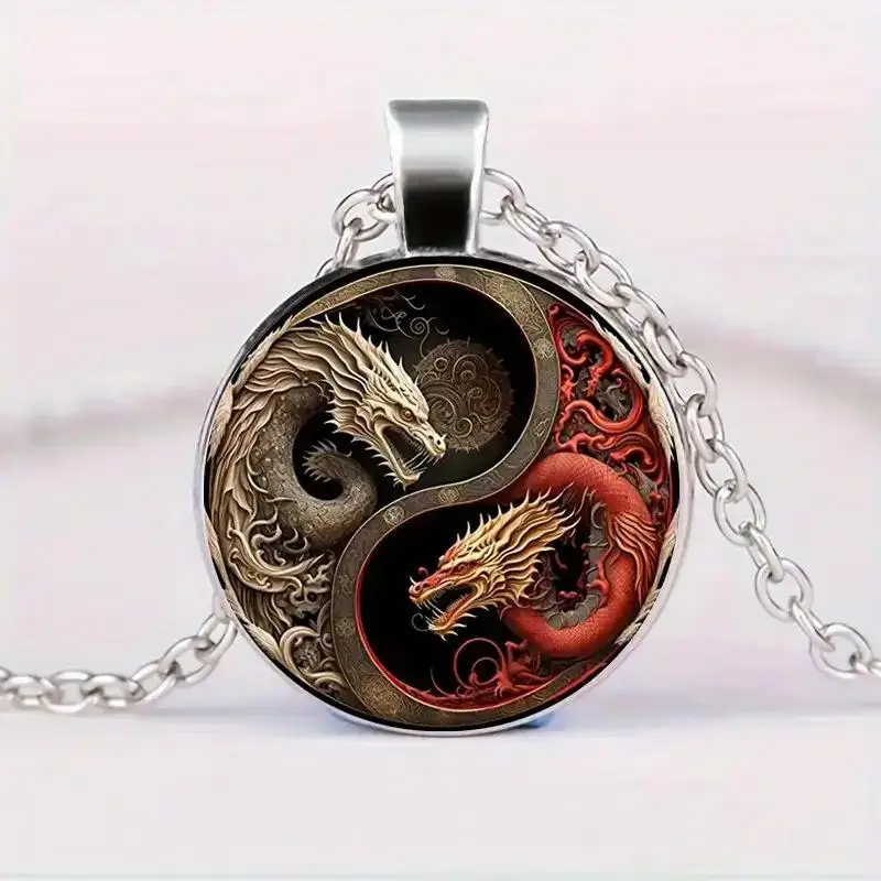 Yin-Yang-Drachen-Schlüsselanhänger, modischer Anhänger aus Legierung, schwarz-weißes Drachen-Design, perfekt für Taschen, Rucksäcke und einzigartige Geschenke – Detail 10