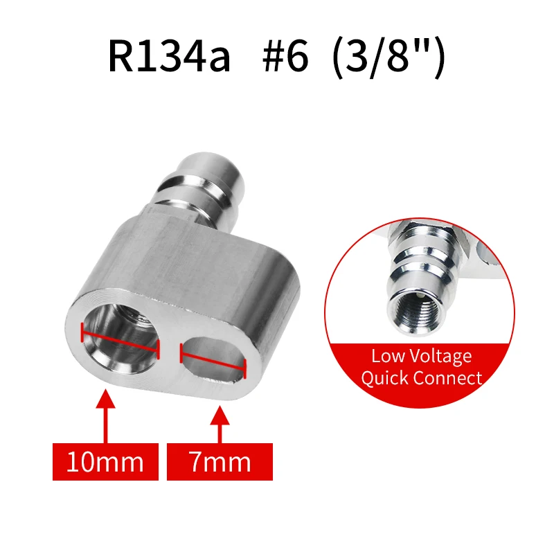 1PCS Automotive Air Conditioning System Leak Detection Plug Aluminum Female with Quick Coupling #6 #8 #10 #12
