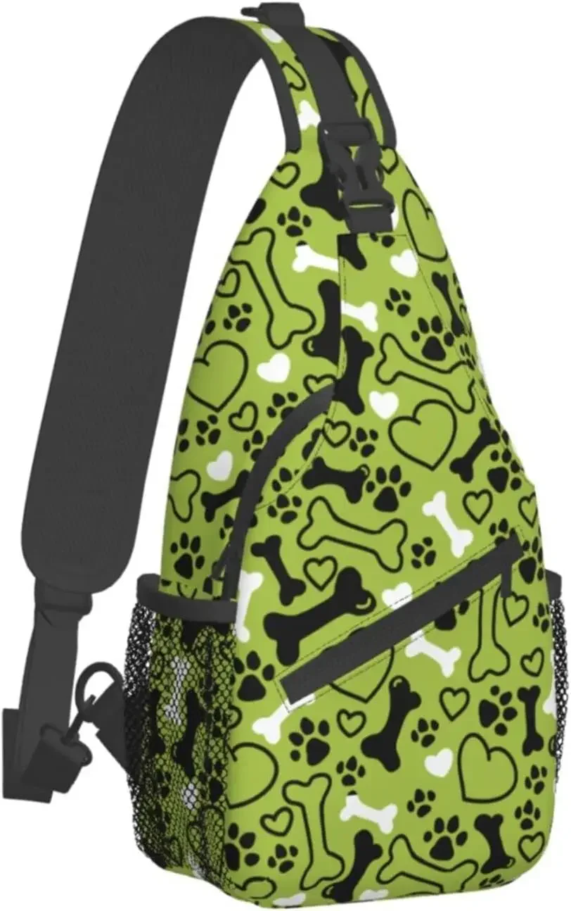 

Dog Paw Print Animal Footprint Sling Bag for Women Men,Crossbody Shoulder Bags Casual Sling Backpack Chest Bag Travel Hiking