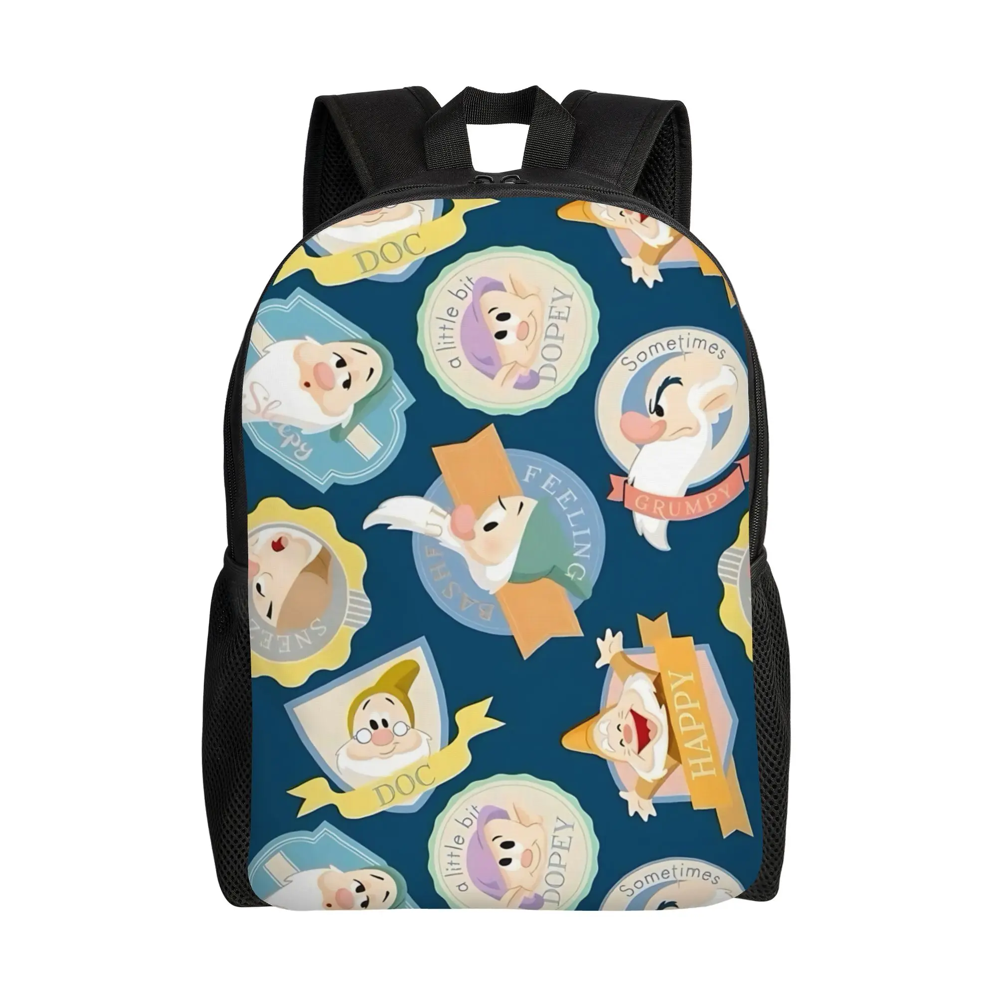 

1Piece Doc Grumpy Happy Sleepy Sneezy Bashful Dopey Storage Bag Snow White And Seven Dawf High School Students Backpack