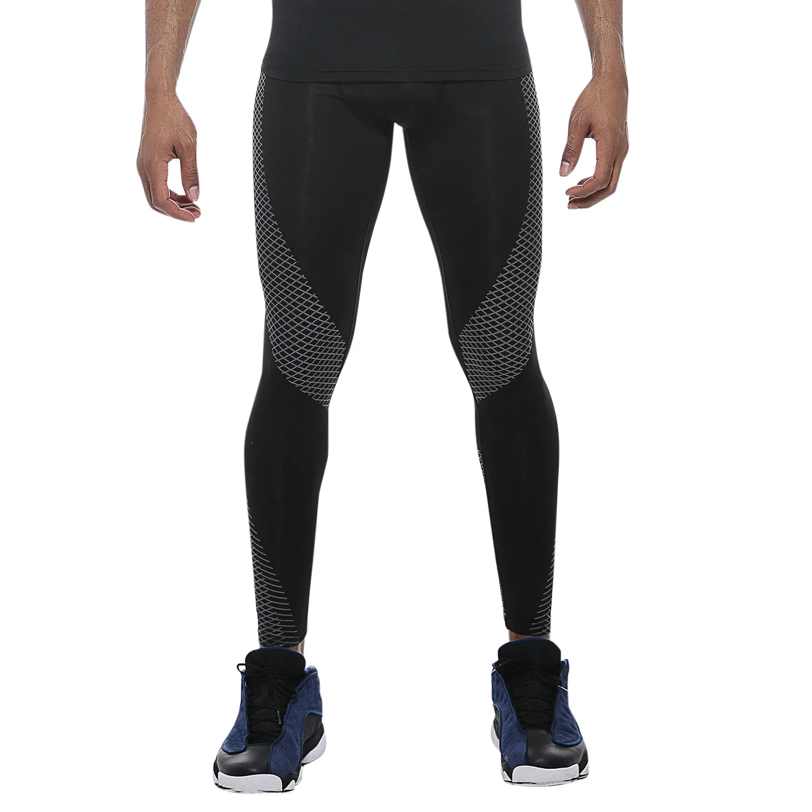 

Men Sport Leggings Elastic Compression Sport Leggings Push Up High Waist Running Tights Running Fitness Pants